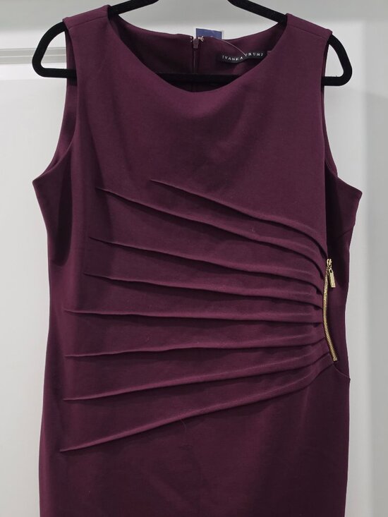 Sleeveless Burgundy Dress - Picture 2 of 4